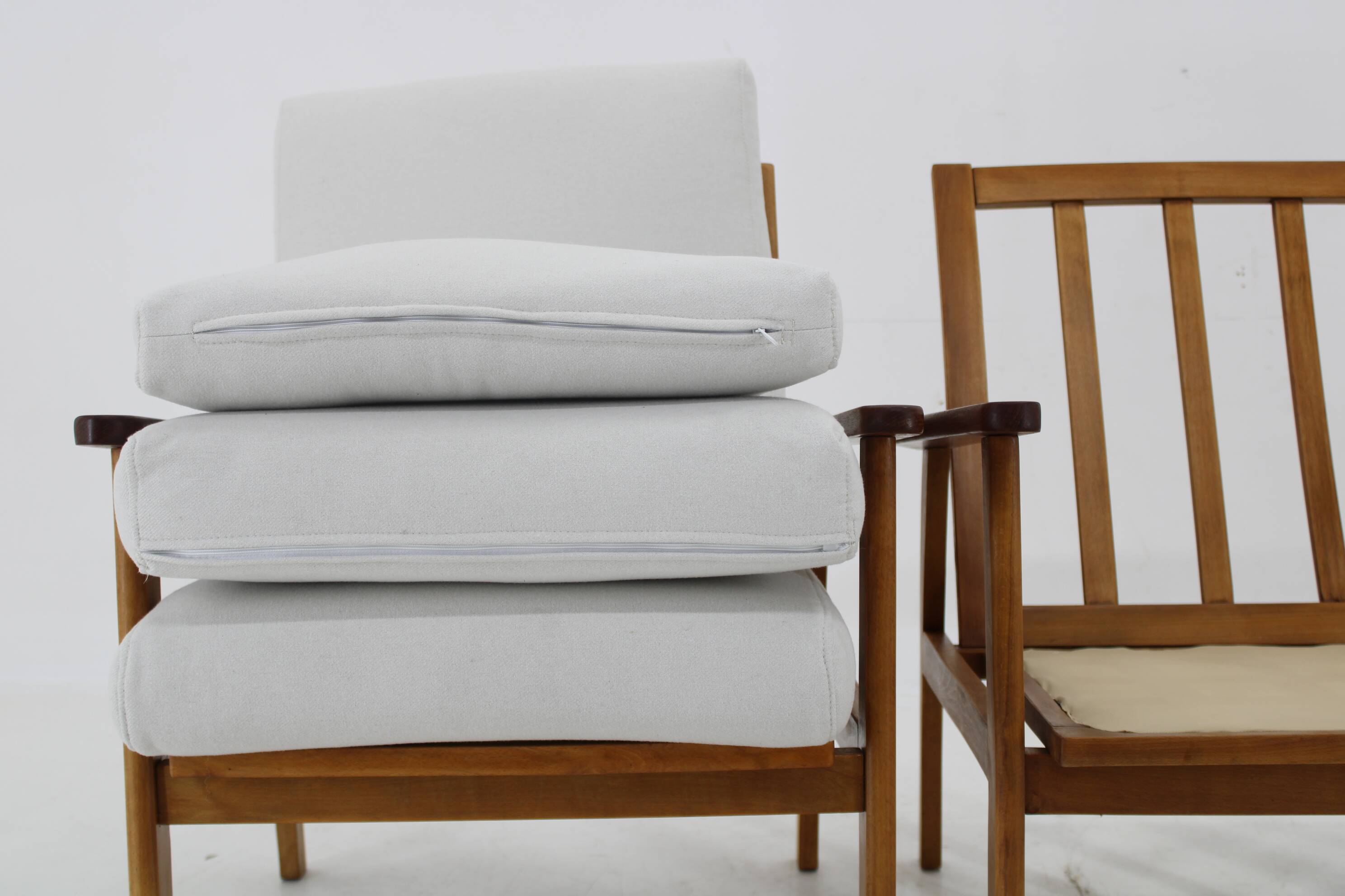 1960s Pair of Restored Armchairs, Denmark