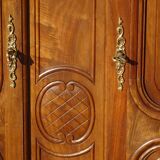 Walnut wardrobe in Louis XV style