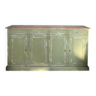 Ancien comptoir de mercerie – 4 portes, 4 tiroirs