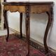 Louis XV style game table in marquetry and mahogany