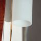 Modernist adjustable wall lights in teak and brass – 1950