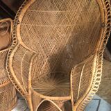 Vintage rattan armchair Emmanuelle