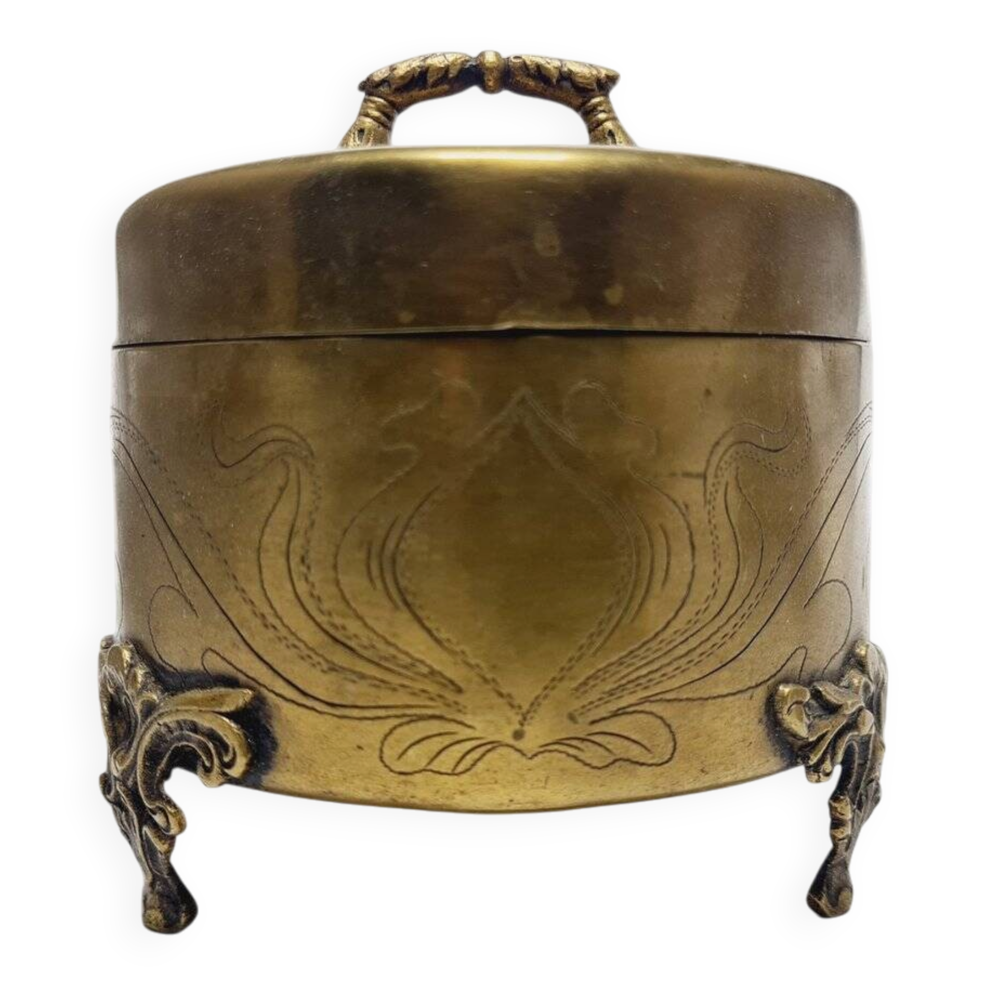 Art Nouveau sugar bowl from Szandrik, Hungary, 1890s