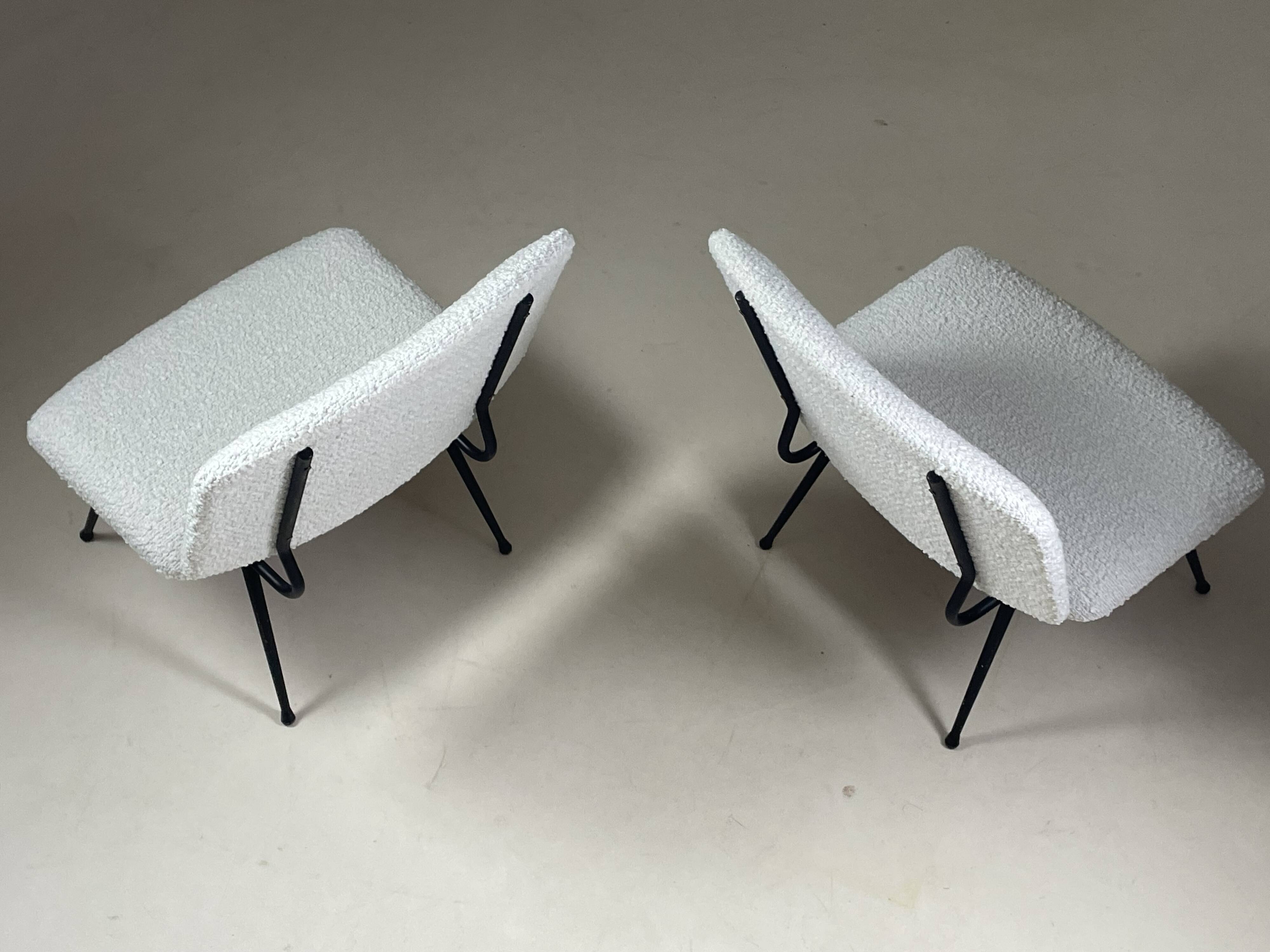 Pair of 1950s armchairs, France