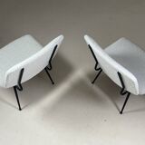 Pair of 1950s armchairs, France