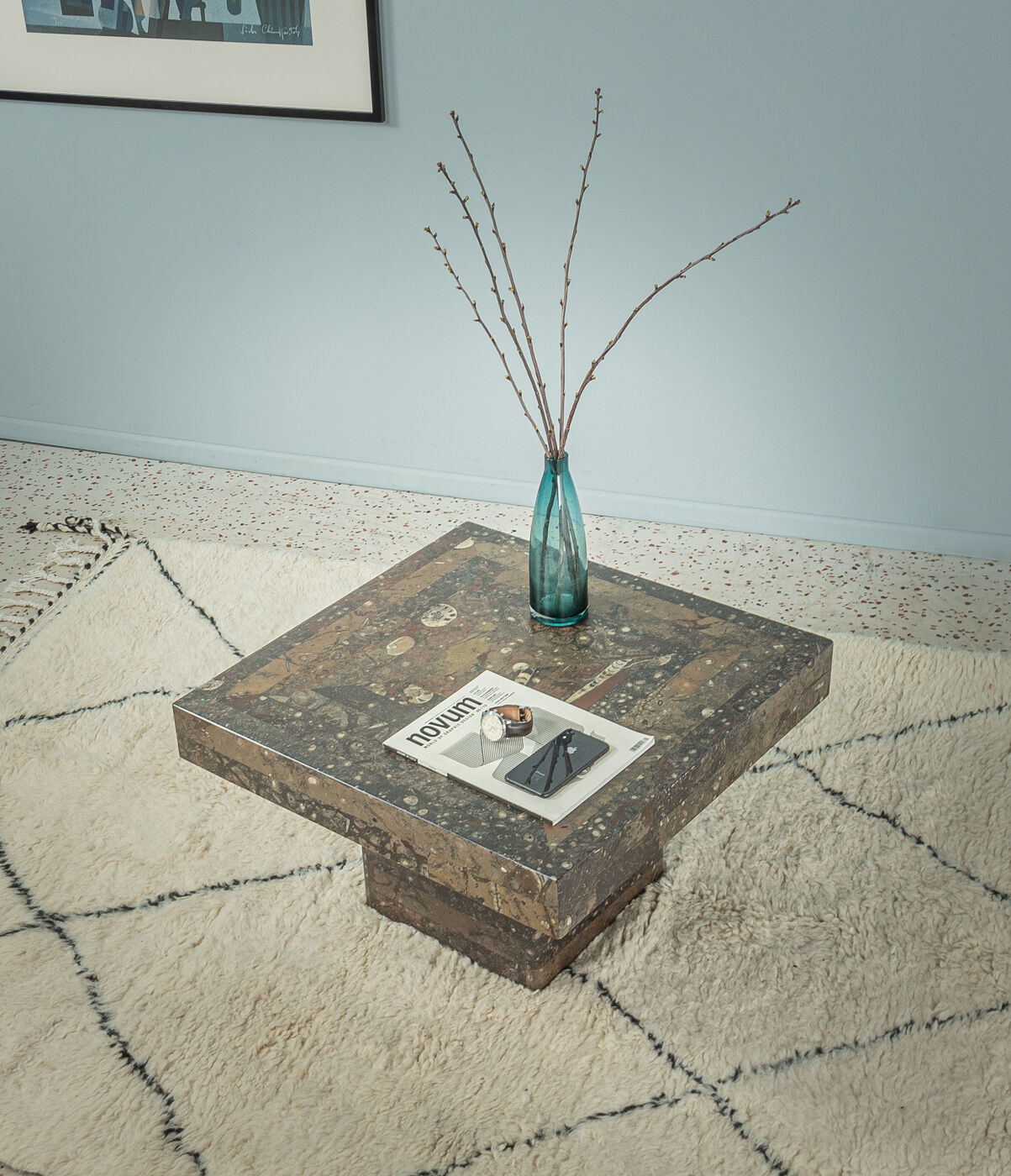 1960s marble coffee table