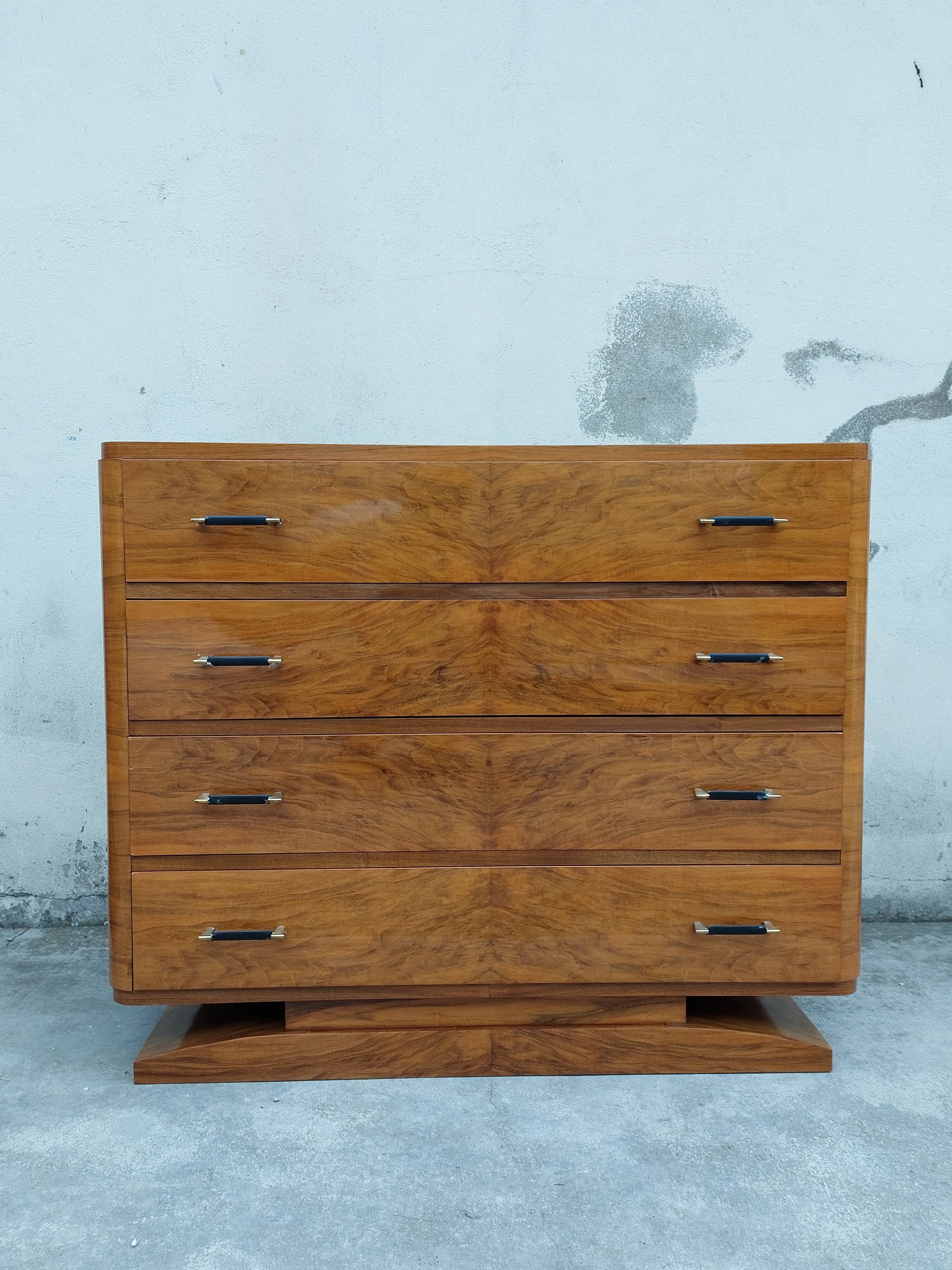 Commode d'époque Art déco en Noyer 1930