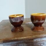 Flamed ceramic egg cups