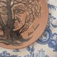 Jean Marais vintage terracotta plate from the 1970s surrealist