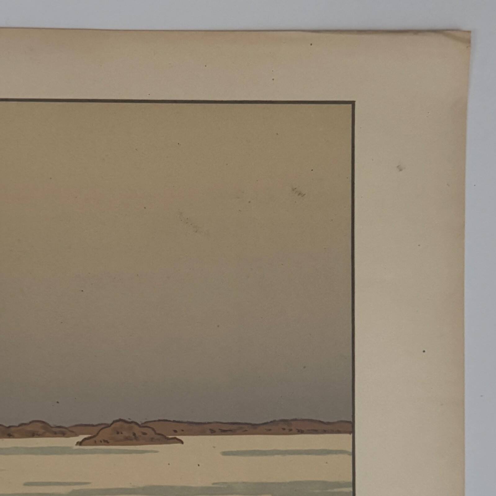 Lithographie par Henri Rivière La Féérie des Heures - Le Calme plat