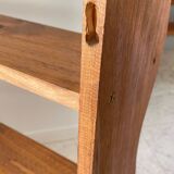 Shelf to stand or hang with 3 vintage wood trays