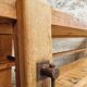 Old workbench XXL side table counter