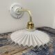 New electrified serrated opaline wall lamp