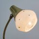 Set of 2 Vintage Mid-Century Table Lamps With Brass Stems And White Shades