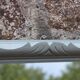 Vintage wall mirror in carved blue-green wood – rococo style – H48 cm