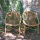 Paire de fauteuil rotin corbeille adulte