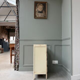 Vintage chest of drawers with a butter yellow patina (renovated)