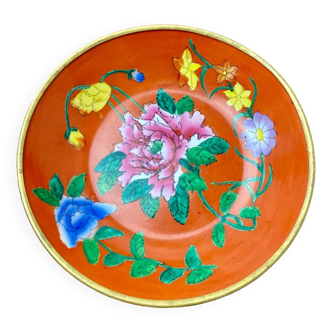 Assiette décorative porcelaine et laiton