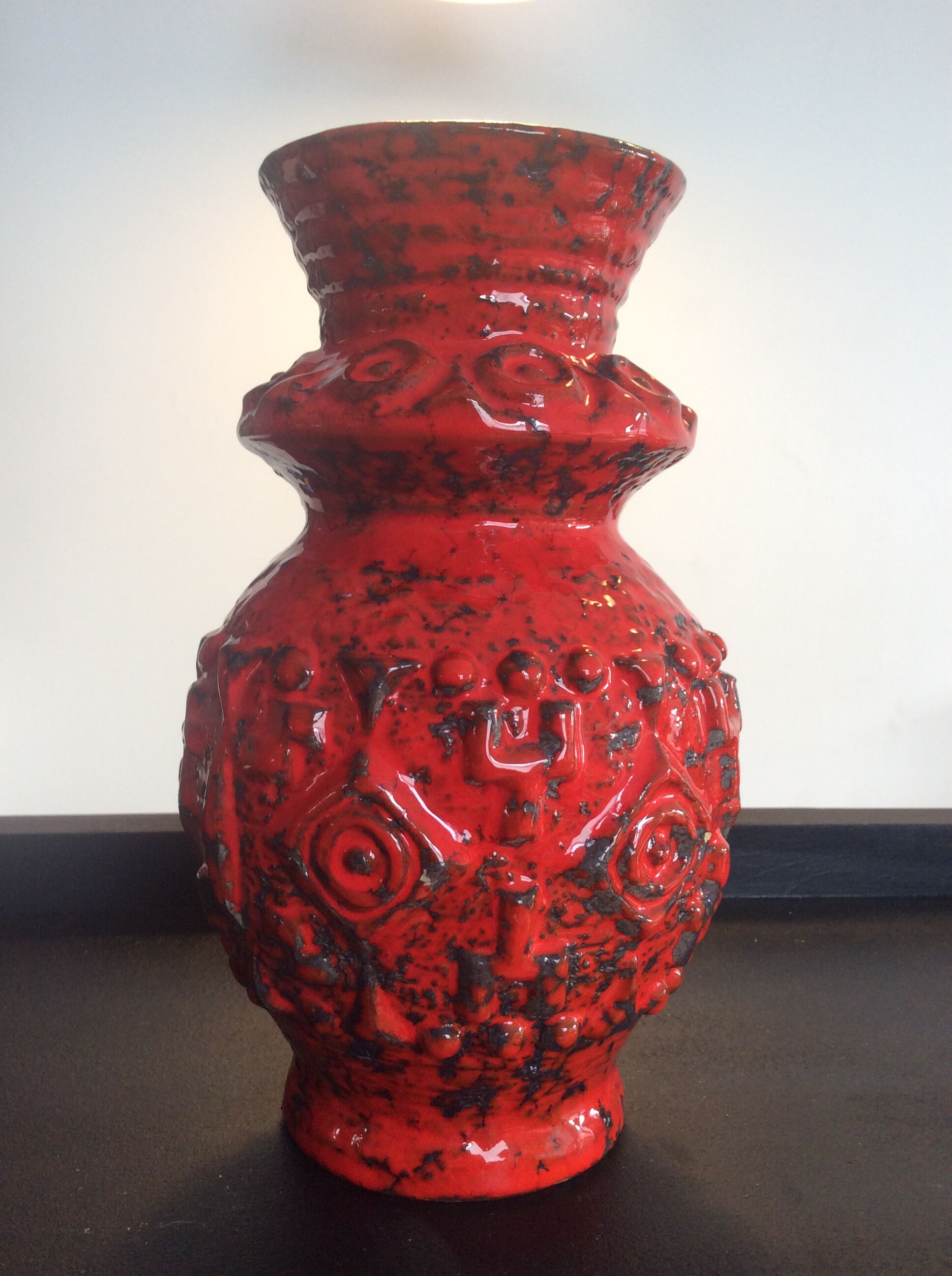 Vintage Vase West Germany in glazed ceramic 70s