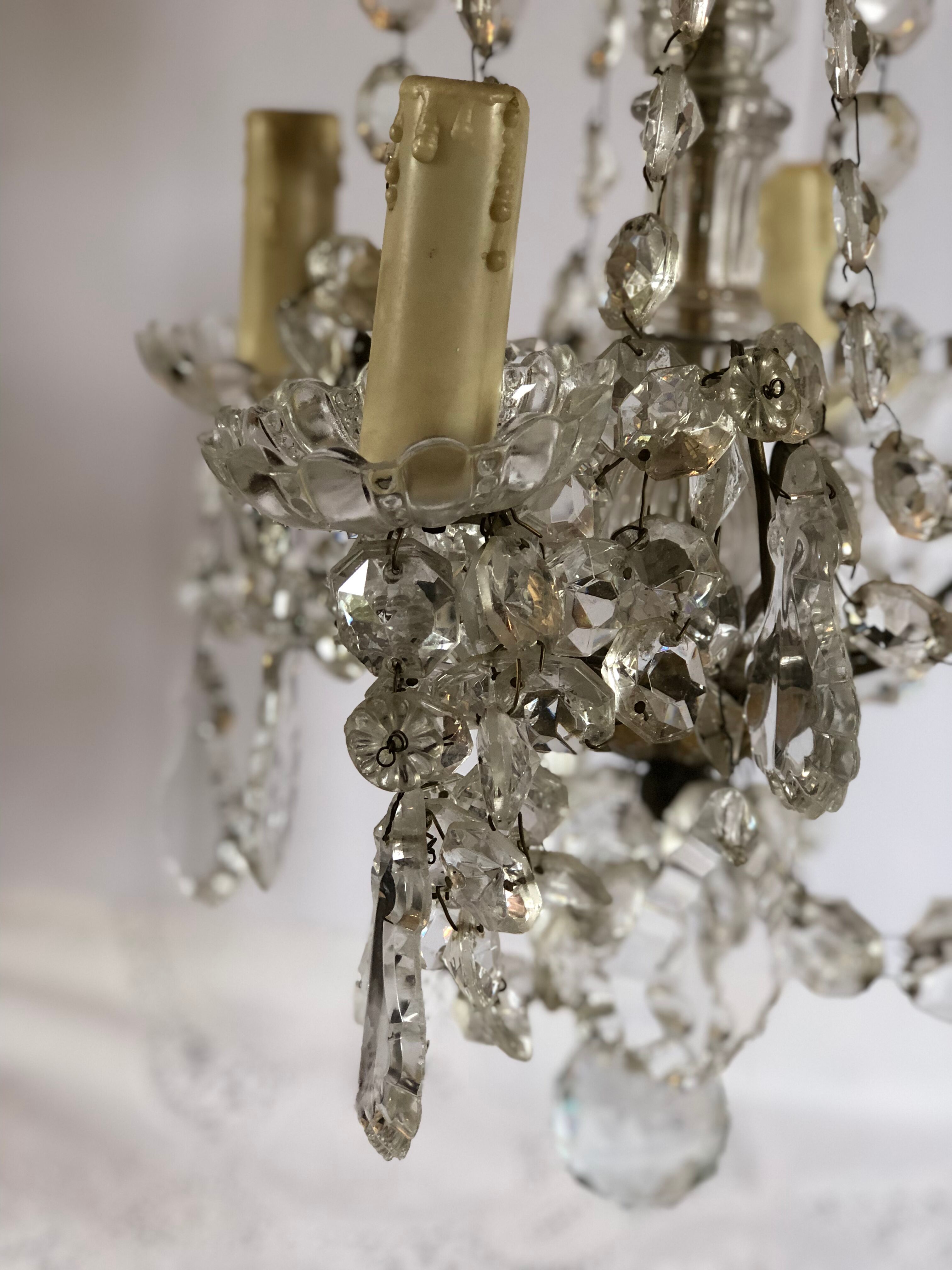 Antique chandelier with tassels