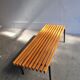 Vintage bench in cherry and metal 1980