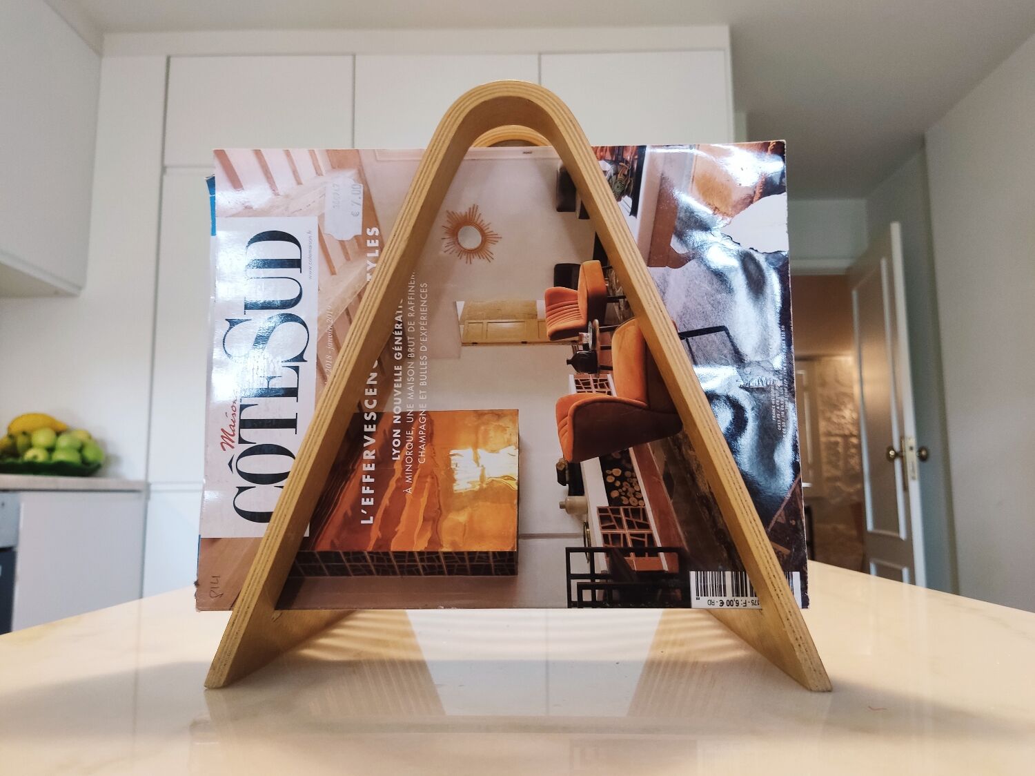 Habitat 1980s 90s bent plywood magazine rack