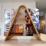 Habitat 1980s 90s bent plywood magazine rack