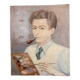 Portrait of a young man with a pipe