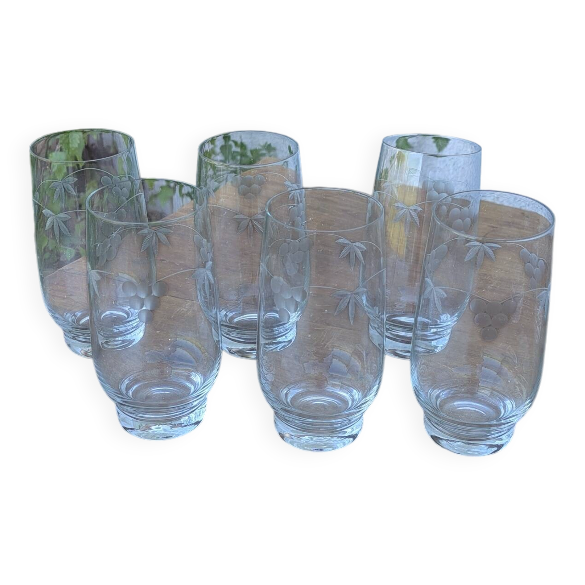 Antique orangeade glasses