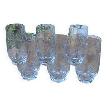 Antique orangeade glasses