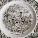 Set of 5 English plates