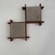 Pair of teak and Perspex wall lights – French work, circa 1955-1965
