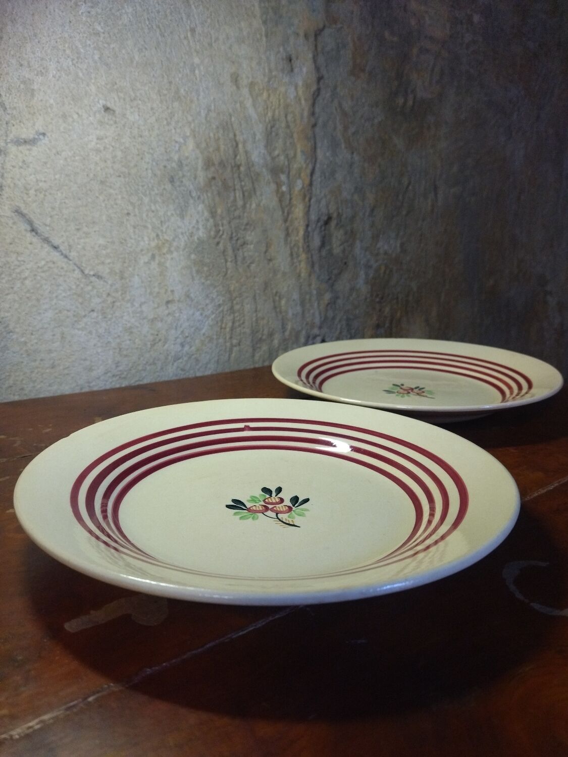 Gien floral plates