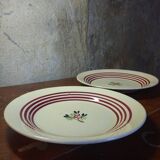 Assiettes fleuries Gien