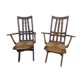 Paire de fauteuils Triconfort année 1960 trois  position