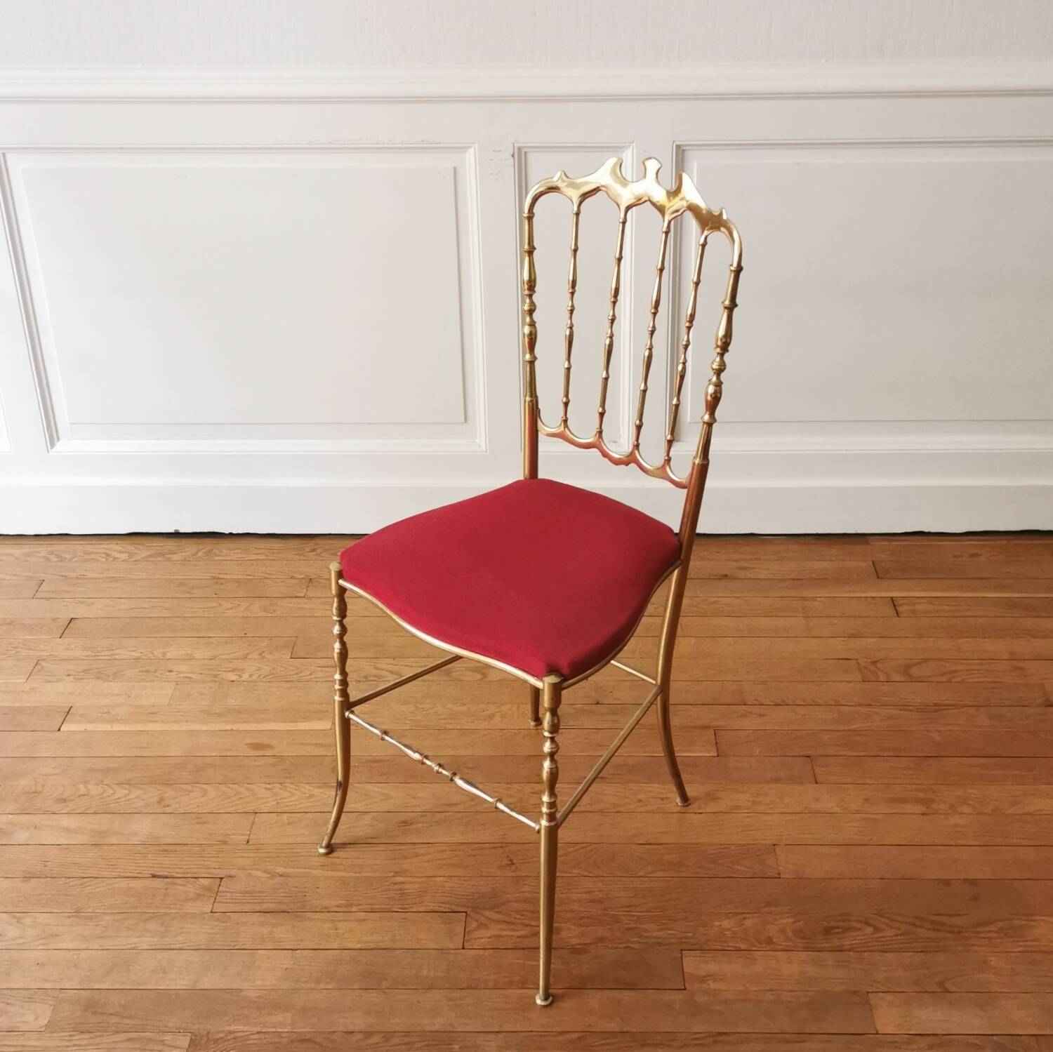 Chiavari chair in golden brass, 1950s