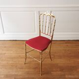 Chiavari chair in golden brass, 1950s