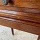 Louis XVI style bedside table, Carrara marble and mahogany