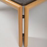 Brutalist coffee table with natural stone top, 1970s