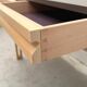 Solid wood and formica desk made by a cabinetmaker.