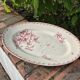 🍽️ Large antique oval dish – Opaque porcelain from Gien – Fuchsi decoration