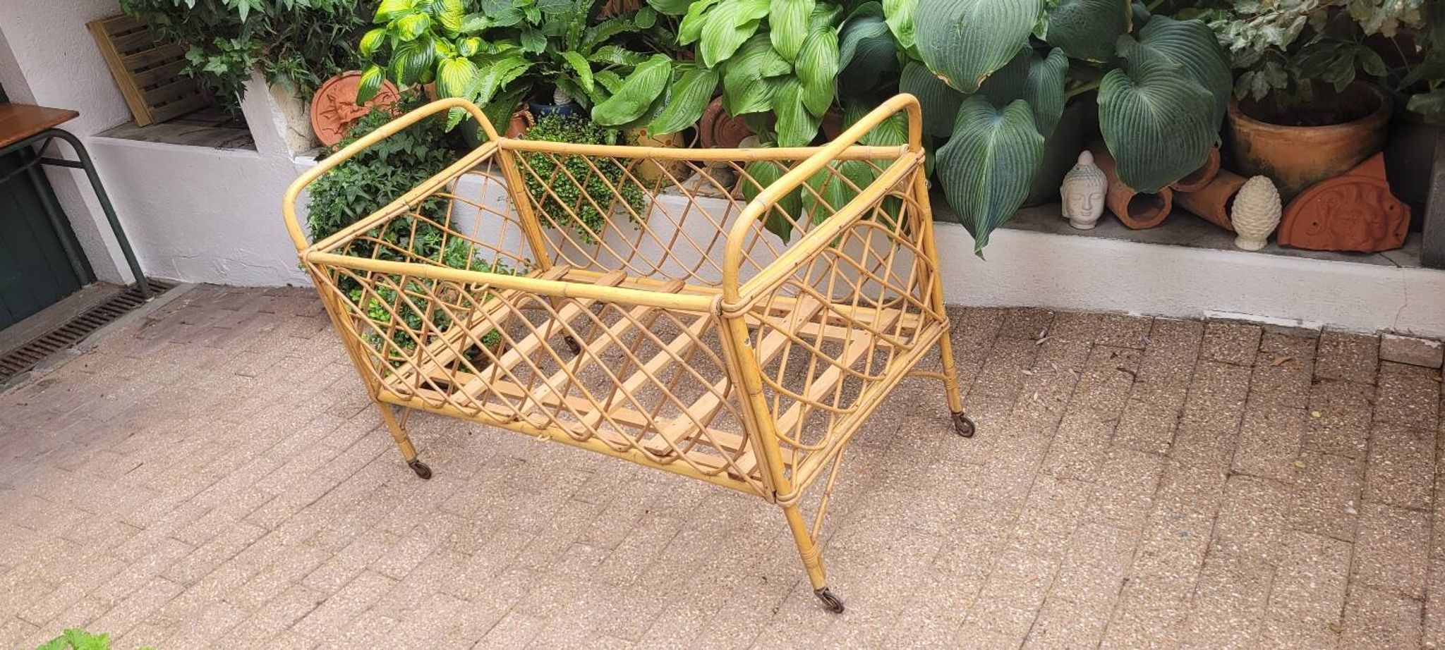 60s rattan children's bed