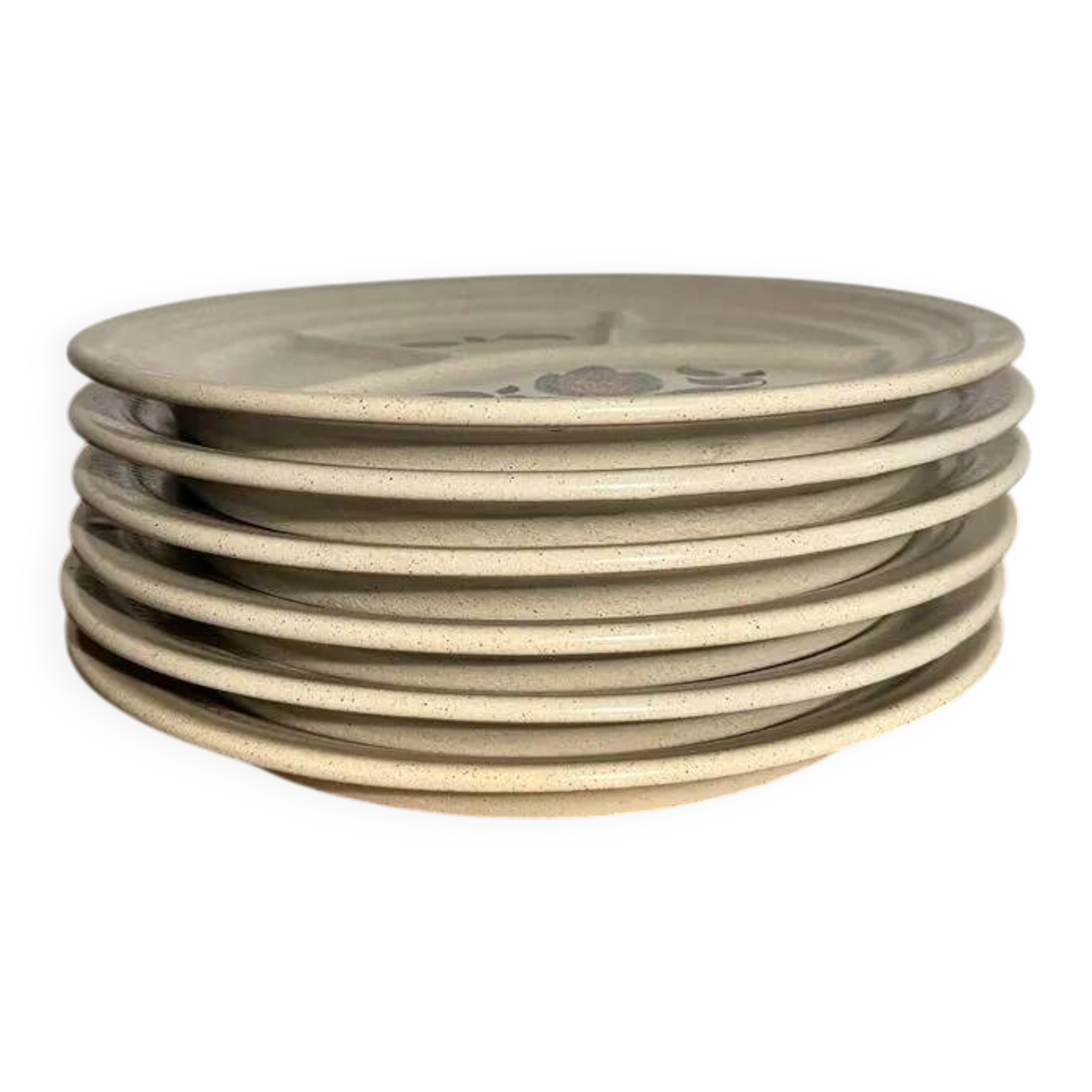 Vintage fondue plates