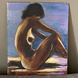 Painting. 1970. Woman sitting.