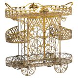 Antique cast iron serving trolley, France, early 20th century