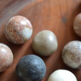 Solitaire game in exotic wood and semi-precious stones