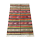Multicolored Berber kilim carpet handmade in pure wool 100 x 150cm