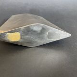 Dominique Imbert. Design vase in brushed metal circa 1970