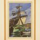 Marine painting by Jean Guindon - Gouache on paper