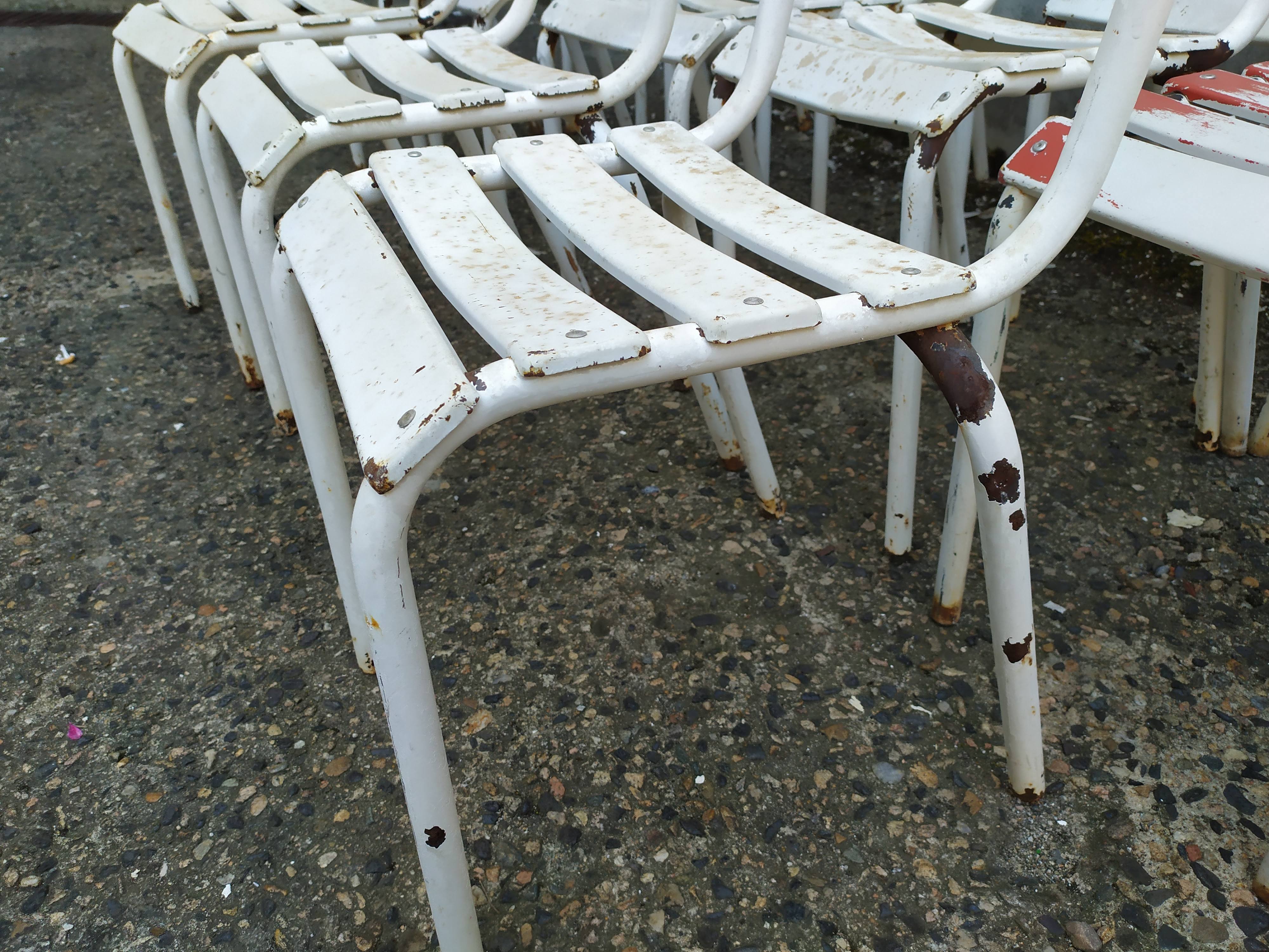 Set of chairs and tables bistro metal